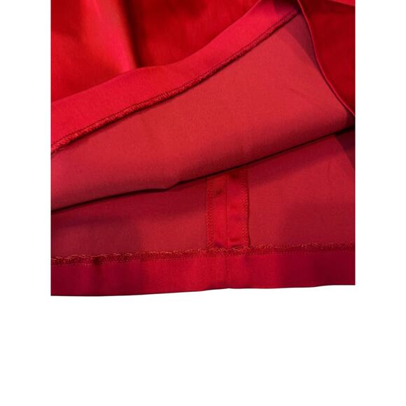LAUREN RALPH LAUREN RUBY RED Satin Surplice Cocktail Party Sheath Dress Size 6 - Picture 10 of 11
